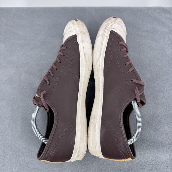 Converse Jack Purcell Shoes Mens 11‎ Womens 12.5 Brown Leather Low Top Sneakers main image 7